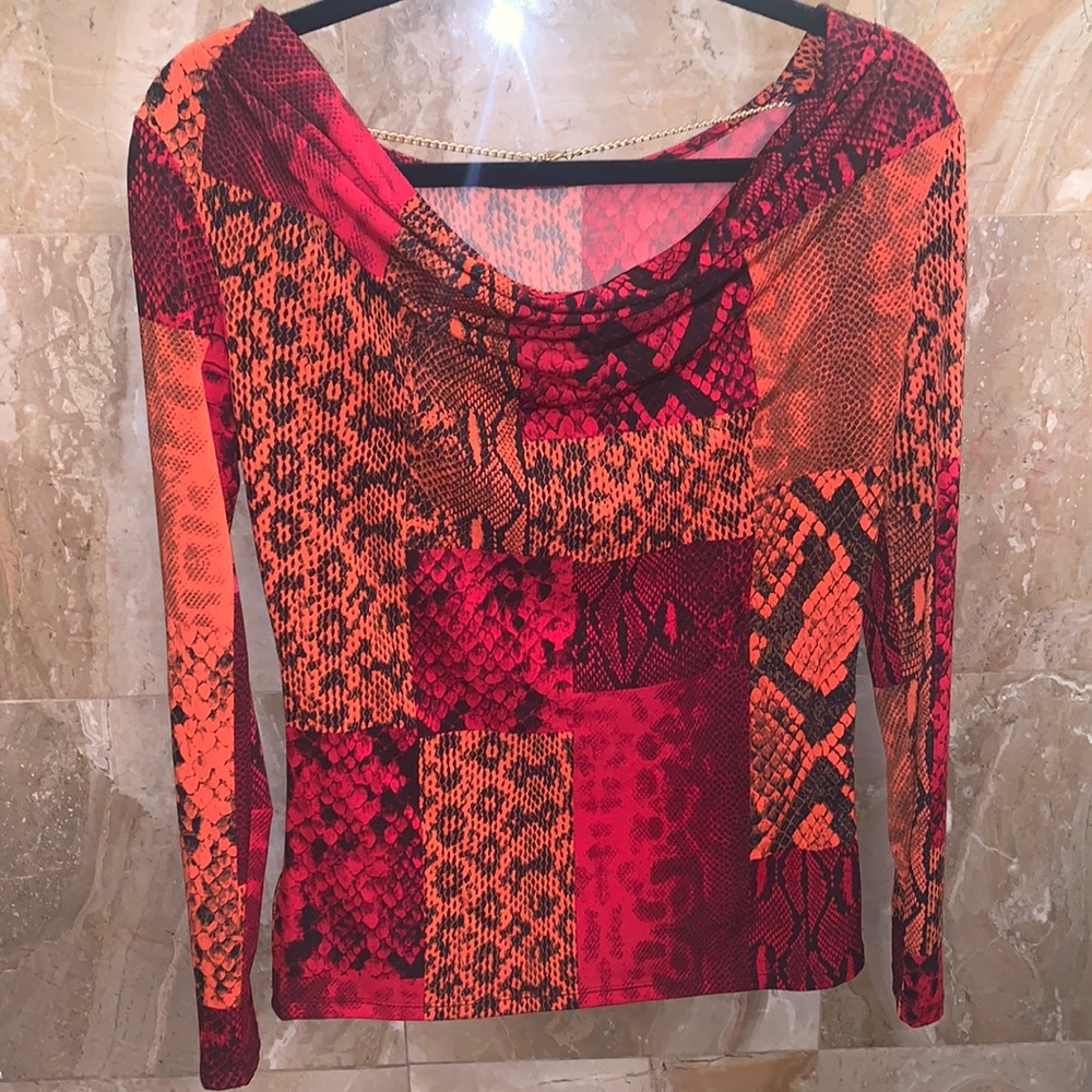Michael Kors long sleeve print top